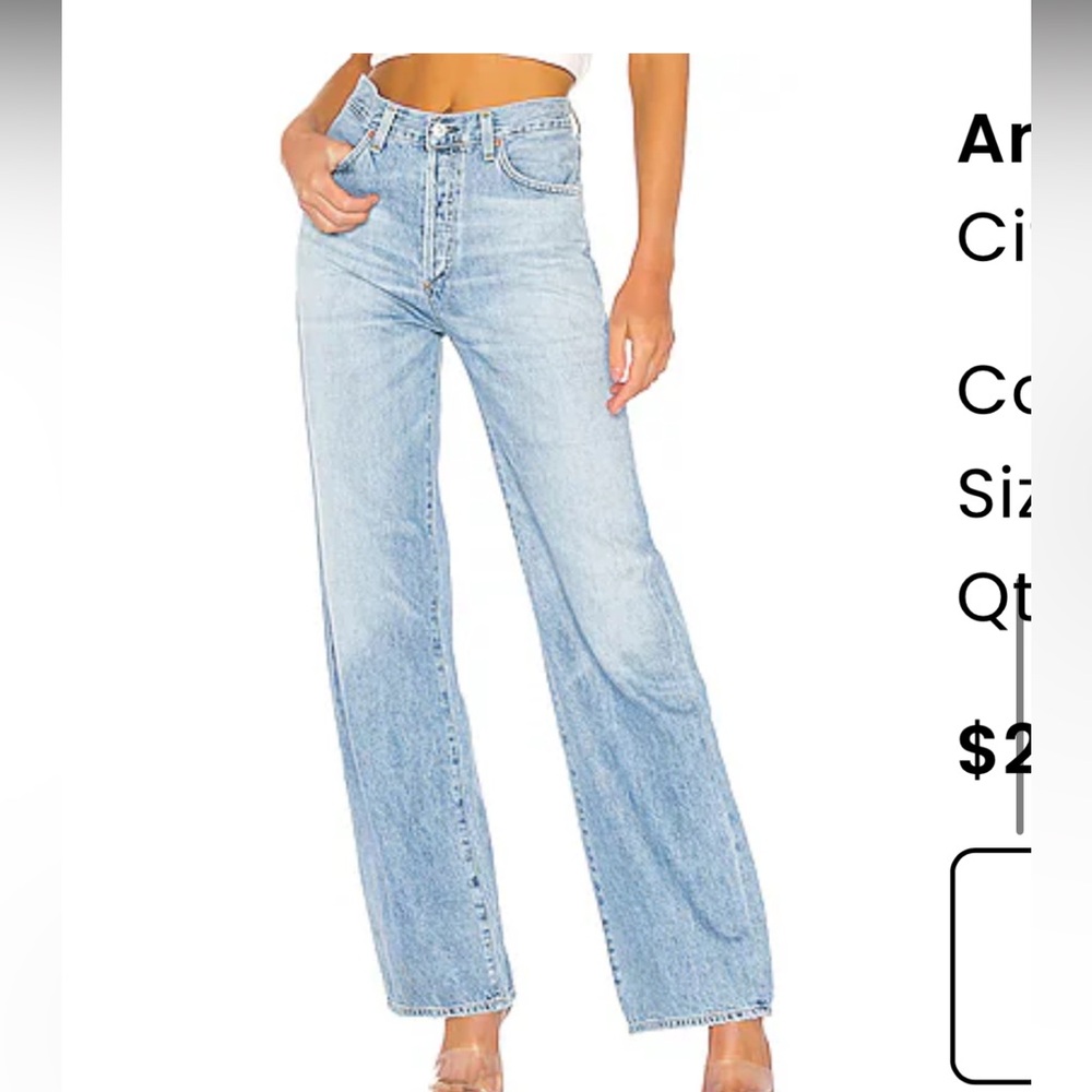 Citizens Of Humanity Light Blue Straight Jeans